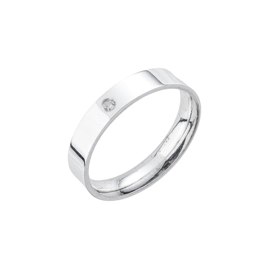 Par de Alianças de Namoro Prata 925 Lume 5 mm